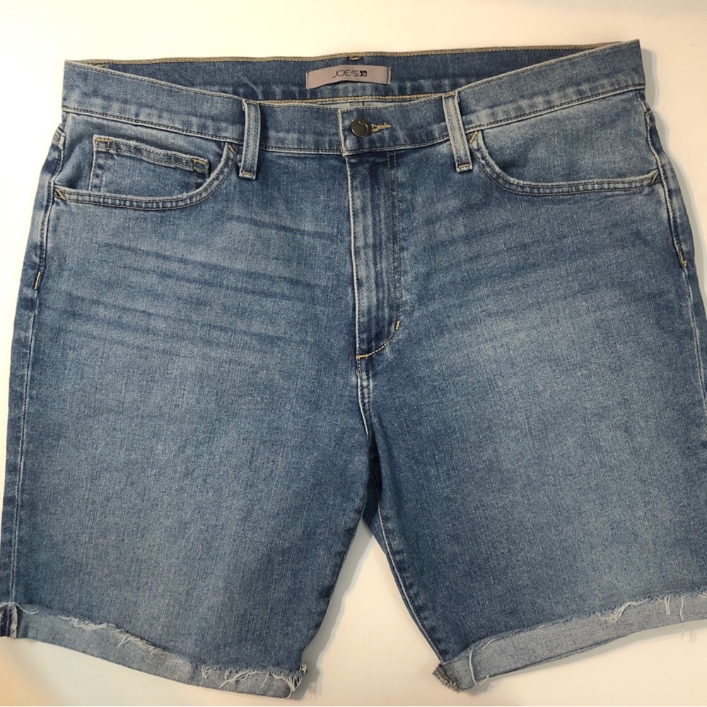 Joe’s Bermuda Shorts Women sz36 Hi-Rise Fray Hem Cuffed Jeans 5 Pockets Jorts
